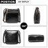 LB1939 - MISS LULU EXPANDING LEATHER LOOK CROSS BODY BAG - BLACK LB1939 - MISS LULU EXPANDING LEATHER LOOK CROSS BODY BAG - BLACK