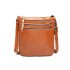 LB1939 - MISS LULU EXPANDING LEATHER LOOK CROSS BODY BAG - BROWN