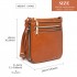 LB1939 - MISS LULU EXPANDING LEATHER LOOK CROSS BODY BAG - BROWN