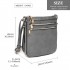 LB1939 - MISS LULU EXPANDING LEATHER LOOK CROSS BODY BAG - GREY