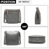 LB1939 - MISS LULU EXPANDING LEATHER LOOK CROSS BODY BAG - GREY
