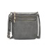 LB1939 - MISS LULU EXPANDING LEATHER LOOK CROSS BODY BAG - GREY