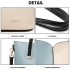 LB1950 - Miss Lulu Two Tone 2 Piece Shoulder Bag Set - Blue And Beige