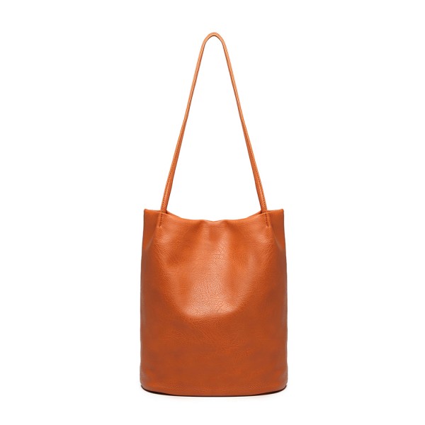 LB1951-MISS LULU GROSSE EIMERTASCHE BRAUN