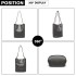 LB1951-MISS LULU GROSSE EIMERTASCHE DUNKELGRAU