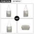 LB1951-MISS LULU GROSSE EIMERTASCHE GRAU
