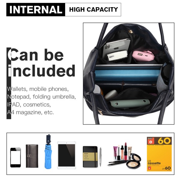 LB1951-MISS LULU GROSSE EIMERTASCHE MARINE