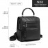 LB1967 - Miss Lulu Leather Look Multi-way Backpack Shoulder Bag - Black LB1967 - Miss Lulu Leather Look Multi-way Backpack Shoulder Bag - Black