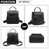 LB1967 - Miss Lulu Leather Look Multi-way Backpack Shoulder Bag - Black LB1967 - Miss Lulu Leather Look Multi-way Backpack Shoulder Bag - Black