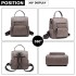 LB1967 - Miss Lulu Leather Look Multi-way Backpack Shoulder Bag - Grey LB1967 - Miss Lulu Leather Look Multi-way Backpack Shoulder Bag - Grey