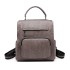 LB1967 - Miss Lulu Leather Look Multi-way Backpack Shoulder Bag - Grey LB1967 - Miss Lulu Leather Look Multi-way Backpack Shoulder Bag - Grey