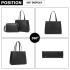 LB1969 - Miss Lulu 2 Piece Handbag and Cross Body Bag Set - Black LB1969 - Miss Lulu 2 Piece Handbag and Cross Body Bag Set - Black