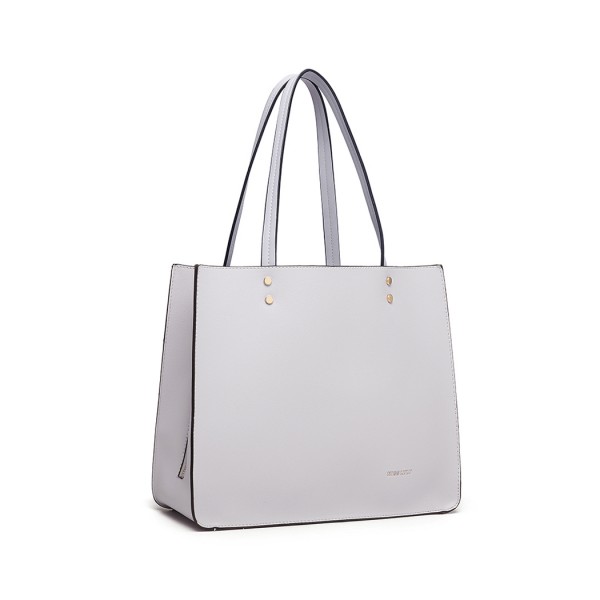 LB1969 - Miss Lulu 2 Piece Handbag and Cross Body Bag Set - Grey LB1969 - Miss Lulu 2 Piece Handbag and Cross Body Bag Set - Grey