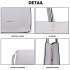 LB1969 - Miss Lulu 2 Piece Handbag and Cross Body Bag Set - Grey LB1969 - Miss Lulu 2 Piece Handbag and Cross Body Bag Set - Grey
