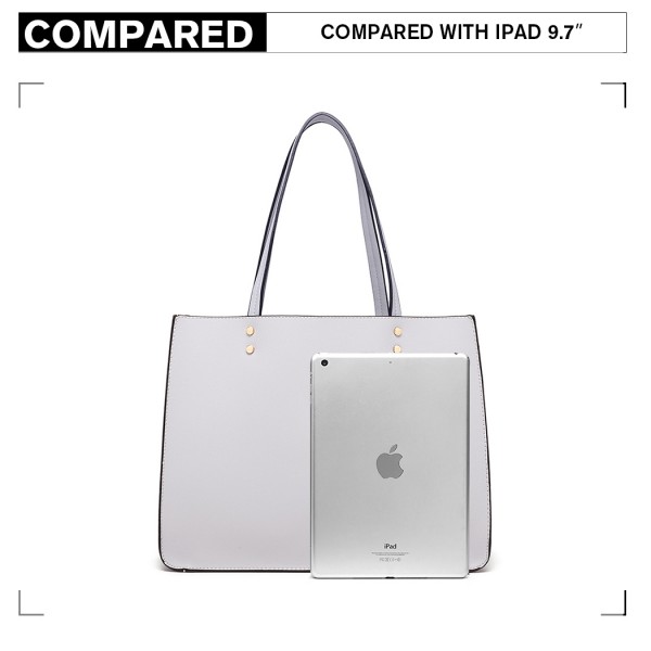 LB1969 - Miss Lulu 2 Piece Handbag and Cross Body Bag Set - Grey LB1969 - Miss Lulu 2 Piece Handbag and Cross Body Bag Set - Grey