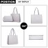 LB1969 - Miss Lulu 2 Piece Handbag and Cross Body Bag Set - Grey LB1969 - Miss Lulu 2 Piece Handbag and Cross Body Bag Set - Grey