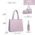 LB1969 - Miss Lulu 2 Piece Handbag and Cross Body Bag Set - Pink