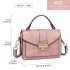 LB2033 - Miss Lulu Leather Look Midi Handbag - Pink