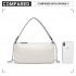 LB2066 - Miss Lulu Croc Embossed Baguette Bag - White