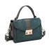 LB6872 - Miss Lulu Matte PU-Leder Midi Handtasche Umhängetasche - Grün