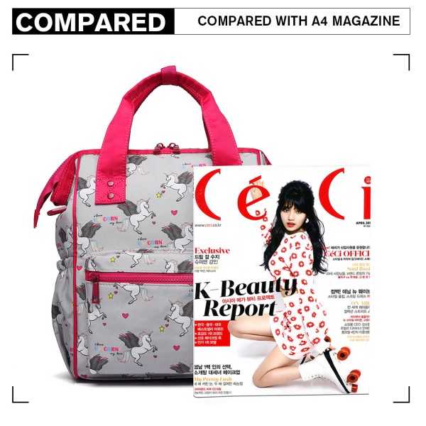 LB6896 - Miss Lulu Child's Unicorn Backpack with Pencil Case - Grey