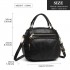 LB6907 - Miss Lulu Bowler Style Shoulder Bag - Black