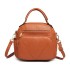 LB6907 - Miss Lulu Bowler Style Shoulder Bag - Brown