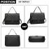 LB6908 - Miss Lulu Studded Quilted Shoulder Handbag - Black