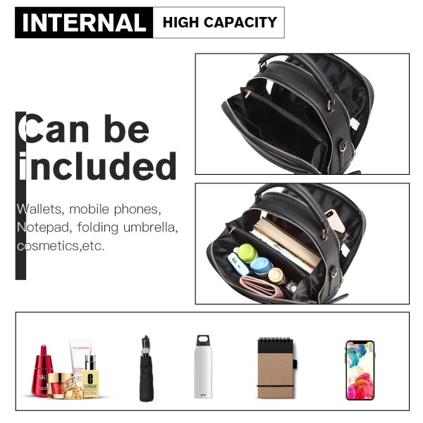 LB6919 - Miss Lulu Quadrat Stich Bowler Bag - Schwarz