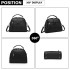 LB6919 - Miss Lulu Quadrat Stich Bowler Bag - Schwarz