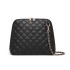 LB6920 - Miss Lulu Quilted Shoulder Cross Body Bag - Black