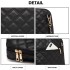 LB6920 - Miss Lulu Quilted Shoulder Cross Body Bag - Black