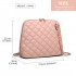 LB6920 - Miss Lulu Quilted Shoulder Cross Body Bag - Pink LB6920 - Miss Lulu Quilted Shoulder Cross Body Bag - Pink