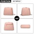 LB6920 - Miss Lulu Quilted Shoulder Cross Body Bag - Pink LB6920 - Miss Lulu Quilted Shoulder Cross Body Bag - Pink