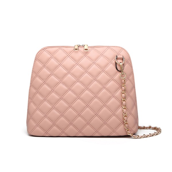 LB6920 - Miss Lulu Quilted Shoulder Cross Body Bag - Pink LB6920 - Miss Lulu Quilted Shoulder Cross Body Bag - Pink