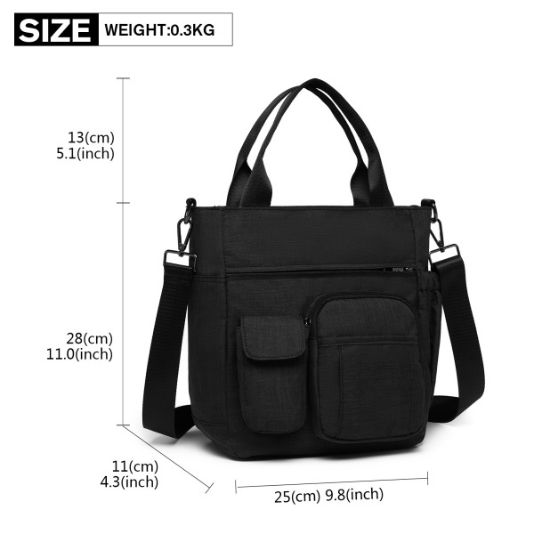 LB6923 - Kono Multi-Compartment Tote Shoulder Bag - Black LB6923 - Kono Multi-Compartment Tote Shoulder Bag - Black
