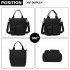 LB6923 - Kono Multi-Compartment Tote Shoulder Bag - Black LB6923 - Kono Multi-Compartment Tote Shoulder Bag - Black
