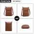 LB6927 - Miss Lulu Multi Pocket Leather Look RFID-Blocking Cross Body Bag - Brown LB6927 - Miss Lulu Multi Pocket Leather Look RFID-Blocking Cross Body Bag - Brown