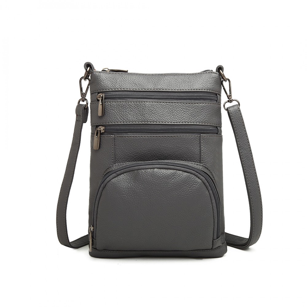 Brenice Women Multi-pocket Solid Faux Leather Crossbody Bag Shoulder