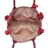 LD1842-MISS LULU FAUX LEATHER QUILTED TWILL TOTE HANDBAGS RED LD1842-MISS LULU FAUX LEATHER QUILTED TWILL TOTE HANDBAGS RED