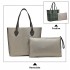 LD6825 - Miss Lulu Check Pattern Reversible 2 Piece Tote and Clutch Bag Set - Green LD6825 - Miss Lulu Check Pattern Reversible 2 Piece Tote and Clutch Bag Set - Green
