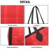 LD6825 - Miss Lulu Check Pattern Reversible 2 Piece Tote and Clutch Bag Set - Red LD6825 - Miss Lulu Check Pattern Reversible 2 Piece Tote and Clutch Bag Set - Red