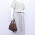 LF1627 - Miss Lulu Faux Leather Two Compartment Shoulder Bag coffee LF1627 - Miss Lulu Faux Leather Two Compartment Shoulder Bag coffee