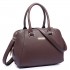 LF1627 - Miss Lulu Faux Leather Two Compartment Shoulder Bag coffee LF1627 - Miss Lulu Faux Leather Two Compartment Shoulder Bag coffee