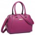 LF1627 - Miss Lulu Faux Leather Two Compartment Shoulder Bag purple LF1627 - Miss Lulu Faux Leather Two Compartment Shoulder Bag purple