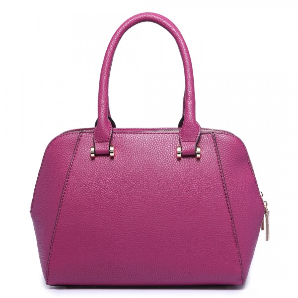 LF1627 - Miss Lulu Faux Leather Two Compartment Shoulder Bag purple LF1627 - Miss Lulu Faux Leather Two Compartment Shoulder Bag purple