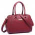 LF1627 - Miss Lulu Faux Leather Two Compartment Shoulder Bag red LF1627 - Miss Lulu Faux Leather Two Compartment Shoulder Bag red
