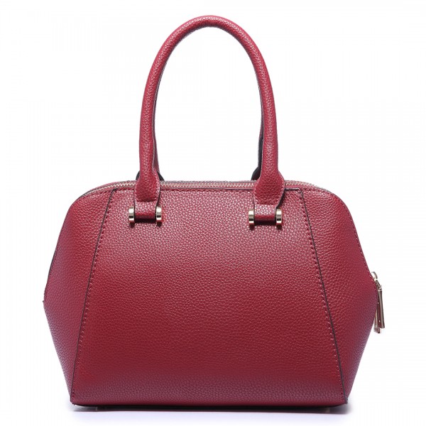 LF1627 - Miss Lulu Faux Leather Two Compartment Shoulder Bag red LF1627 - Miss Lulu Faux Leather Two Compartment Shoulder Bag red