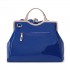 LG1754 BE- Miss Lulu PU Leather Flower Women Large Hobo Handbags Blue