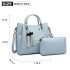 LG1844 - MISS LULU LEATHER LOOK 2 IN 1 BUCKET HANDBAG - BLUE LG1844 - MISS LULU LEATHER LOOK 2 IN 1 BUCKET HANDBAG - BLUE